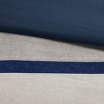7 Piece Faux Suede Comforter Set Blue California King