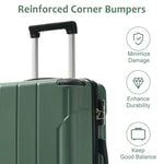 GigaTech 3-Piece Hard Shell Luggage Set (Green)