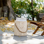 Outdoor Wood Grain Rustic MGO Side Table with Realistic Wood Vibe