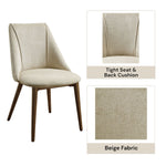 Willene Polished Microfiber Side Chair (Set of 2) - Beige