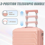 2-Piece ABS Spinner Wheel Luggage Set with Combination Lock