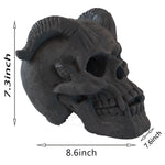 Hand-Forged Flame Skull for Fire Pits and Hearths