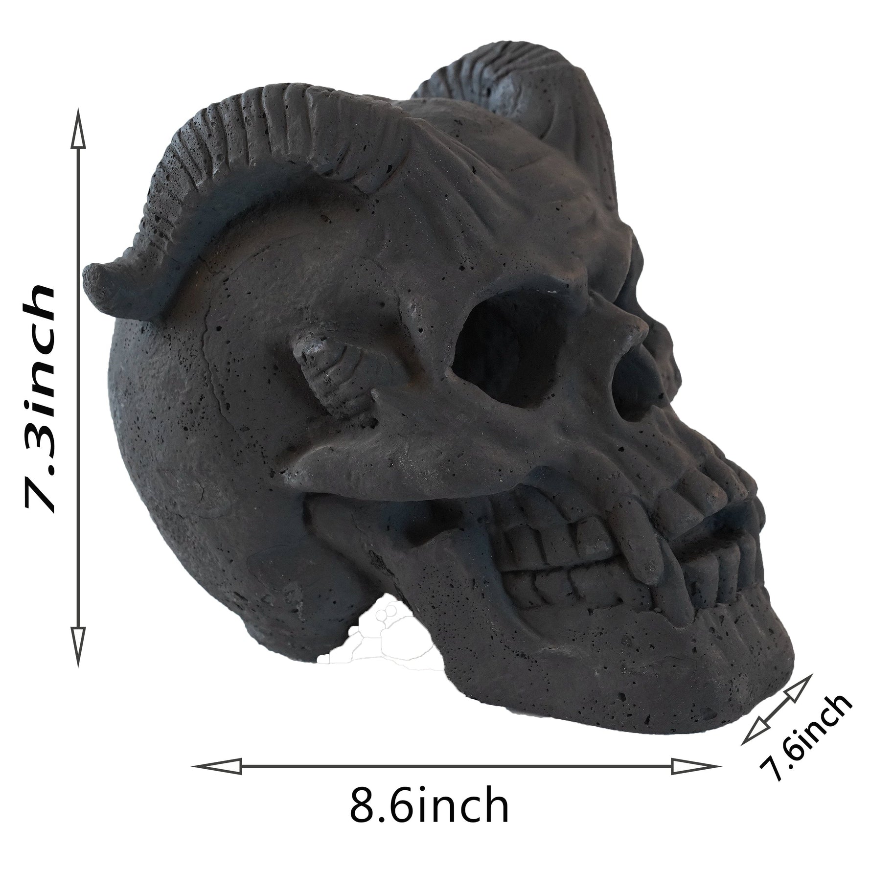 Hand-Forged Flame Skull for Fire Pits and Hearths