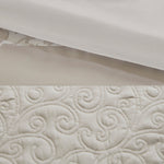 Embroidered 8 Piece Comforter Set Neutral Queen