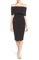 Vince Camuto Popover Cocktail Dress in Black, Size 10