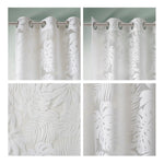 Palm Leaf Burnout Sheer Window Curtain White 50x63