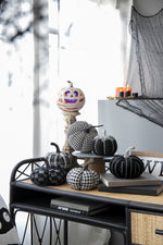 Set of Two Farmhouse Plaid Fabric Pumpkins by Bruce