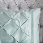 7 Piece Tufted Comforter Set Seafoam King