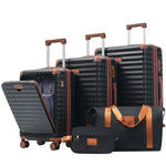 Deluxe 5-Piece Hard-Side Luggage Set with USB and TSA Security