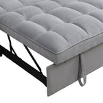 Modern Velvet Loveseat Futon Sofa Couch with Pullout Bed