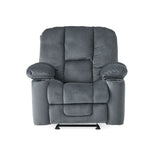 Luxurious Manual Recliner Chair with Skin-Friendly Fabric and Dual Cup Holders