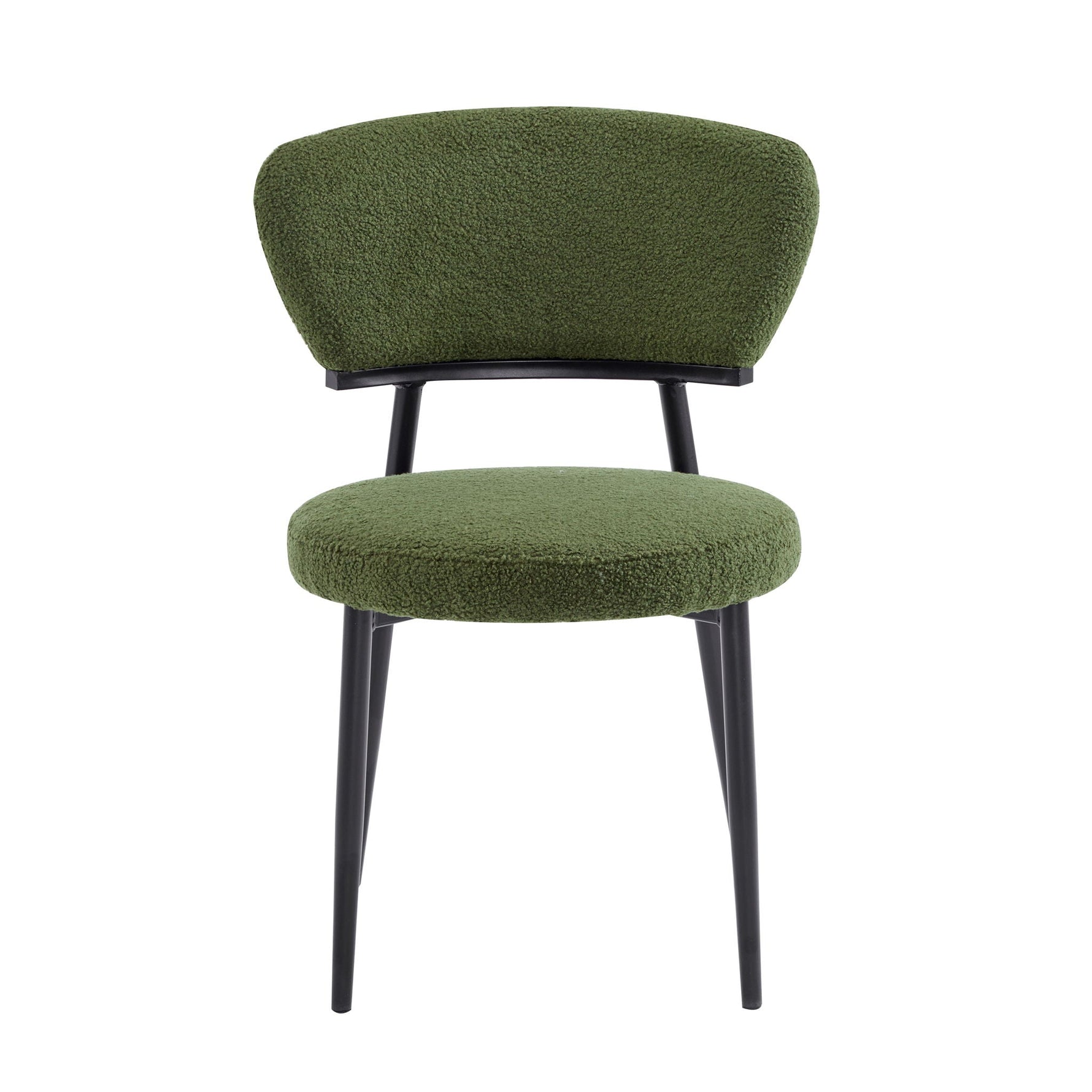 Upholstered Dining Chair Set of 2 - Green Fabric