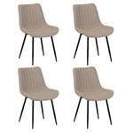 Dining Chair Set With Padded Backrests (Set of 4) - Beige
