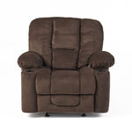 Luxurious Manual Recliner Chair with Skin-Friendly Fabric and Dual Cup Holders
