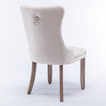 Nikki Collection Modern Velvet Upholstered Dining Chair Set