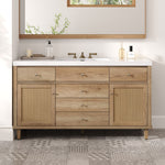 Bathroom Vanity With Sink, 5 Legs, Soft Close Drawers