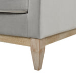Knox 36' Modern Farmhouse Arm Chair, Opal Grey Velvet