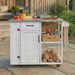Outdoor Kitchen Island Fir Wood Prep Station