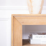 Rustic Solid Wood Console Table with Storage Shelf