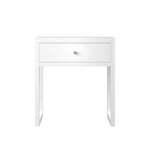 Nightstand With Drawer - Minimalist White Bedside Table
