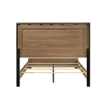 Walnut / Chestnut 3pc Queen Size Bedroom Set with Nightstands