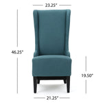 Alight Upholstered Dining Chair With High Back And Birch Wood Legs (Set of 2)
