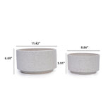 2 Pieces Flowerpot Planter For Patio, Garden Or Windowsills - Milk White