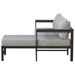 U_style Outdoor L-Shaped Sofa with Iron Frame and Ultra-Thick Cushions