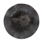 Lancaster Outdoor Aluminum and Iron Top Bird Bath with Iron Base, Bronze