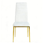 Dining Chair Set of 4 - Gold / White