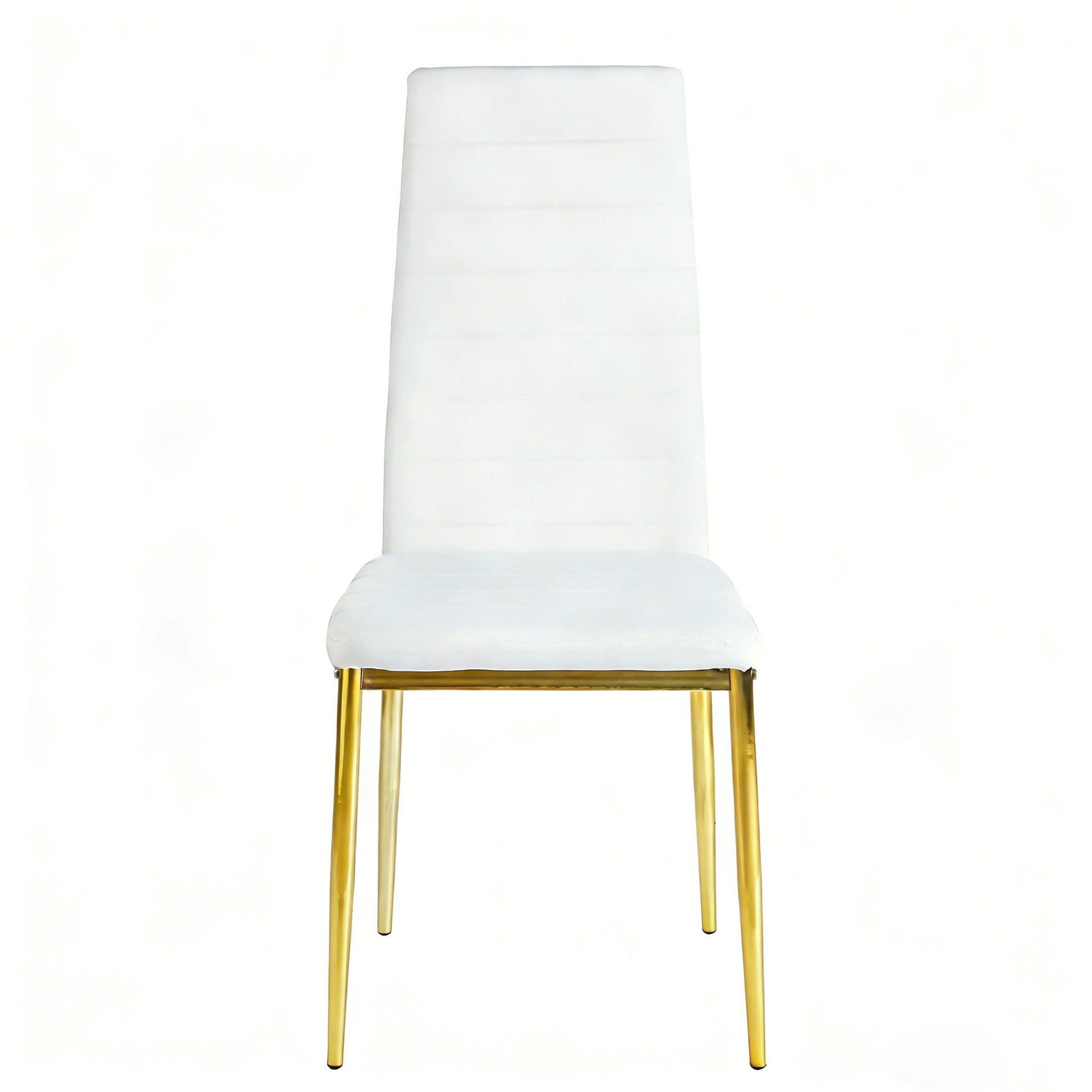 Dining Chair Set of 4 - Gold / White