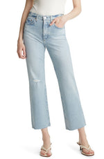 AG Kinsley High Waist Crop Jeans in Summer Solstice, Size 28