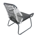 Set of 2 Woven Rattan Outdoor Club Chairs with Cushions