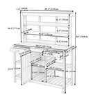 TOPMAX 66" Large Outdoor Farmhouse Wooden Potting Bench Table