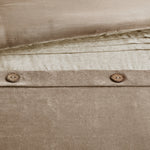 7 Piece Faux Suede Comforter Set Tan California King