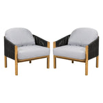 Grotta Outdoor Wood Club Chair Set of 2
