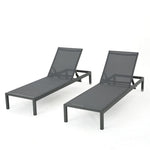 Outdoor Patio Chaise Lounge with 5 Reclining Positions