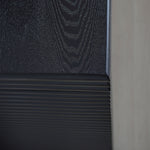 47" Modern Black Wood Console Table with Ribbed Legs