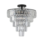 20" Black Crystal Chandelier Ceiling Light
