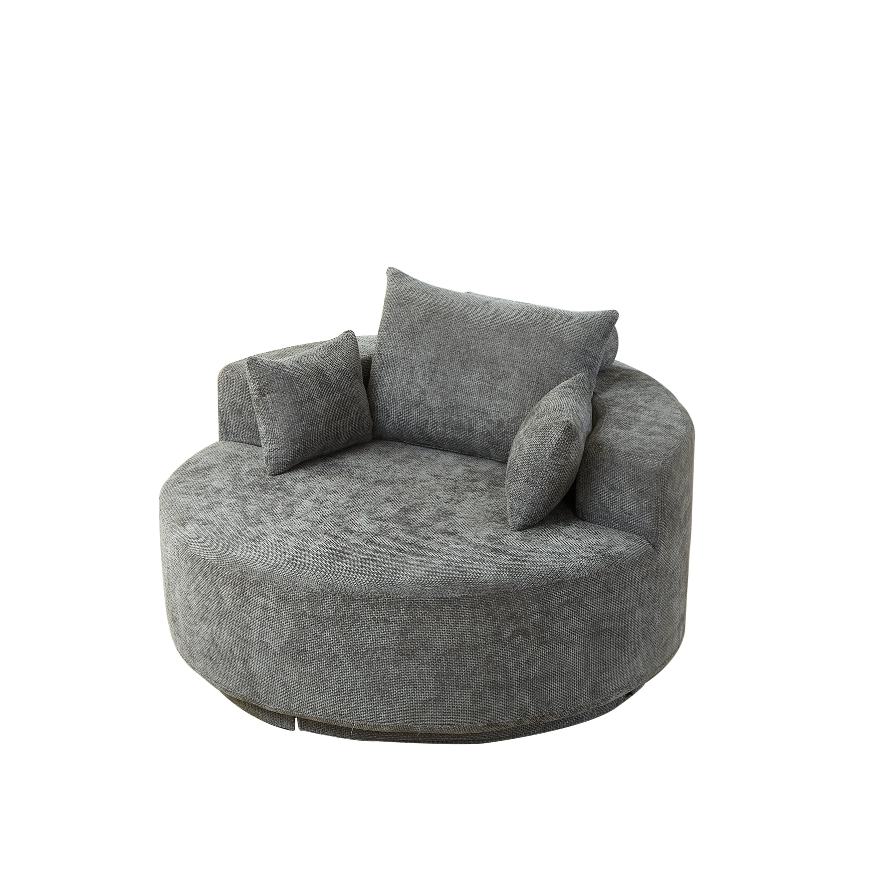 55'' Chenille Foam Single Swivel Chair