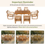 7 Pieces Patio Dining Set Outdoor Dining Table and Chairs