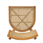 Netro Acacia Wood Dining Chair with Light Brown Wicker