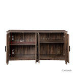 Cabinet with 4 Doors and 4 Open Shelves Freestanding Sideboard
