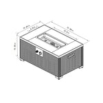 32" Propane Gas Fire Pit Table with Propane Tank Cover - Dark Gray