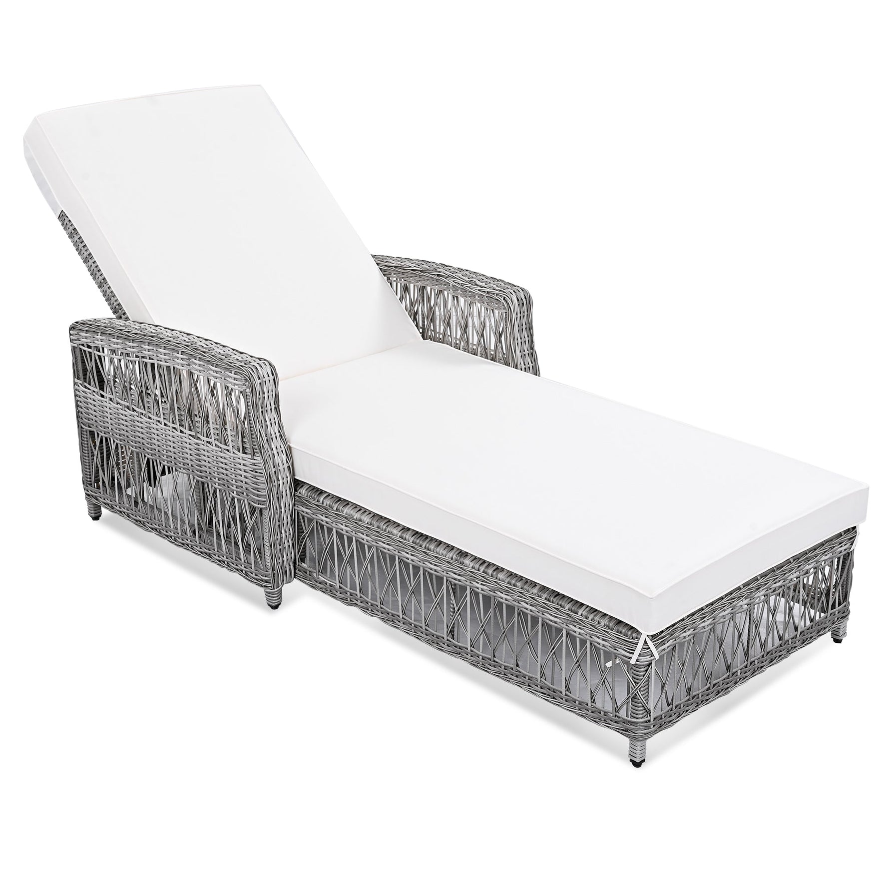 Go Outdoor Long Reclining Chaise with Cushions
