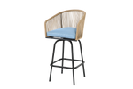 Outdoor Bar Stools Set of 4 with Armrests and Backrest