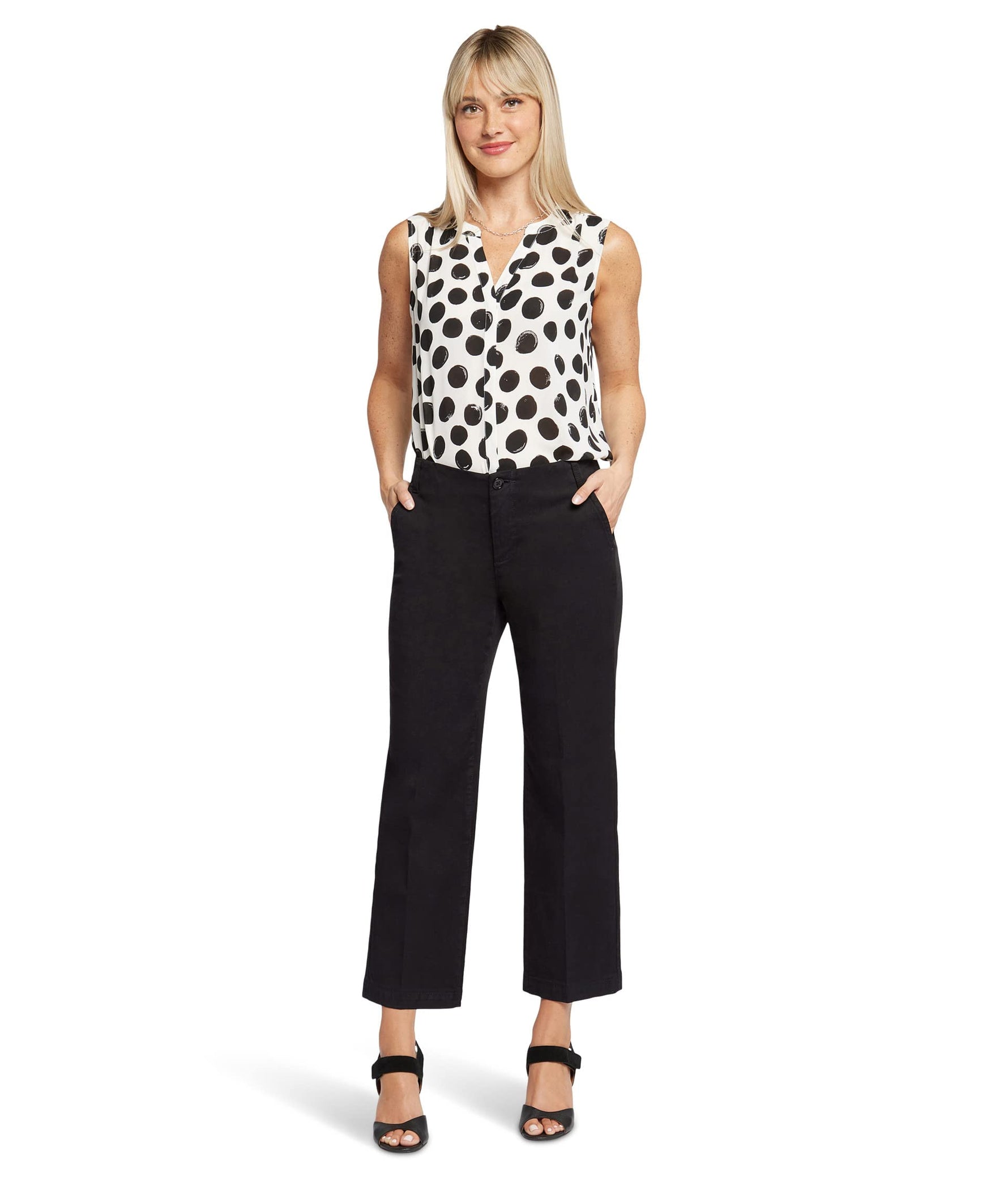 NYDJ Marilyn Ankle Trousers Black 6 27