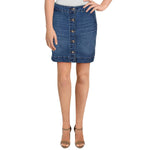 Maison Jules Womens Denim Mini Skirt Blue 4