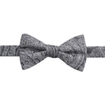 Ryan Seacrest Distinction Mens Atwood Paisley Formal Bow Tie Gray O/S