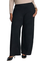 ELOQUII Elements Women's Plus Size Knit Wide Leg Sweater Pant - 26/28, Black Onyx